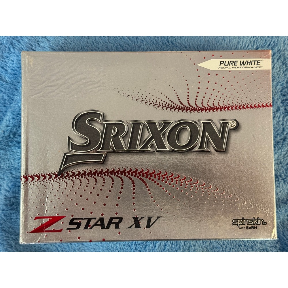 Srixon Z-Star XV Golf Balls Pure White 1 Dozen 4-Piece Urethane Spin Skin SeRM